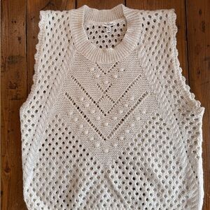 En Creme Cream Knit Tank Top